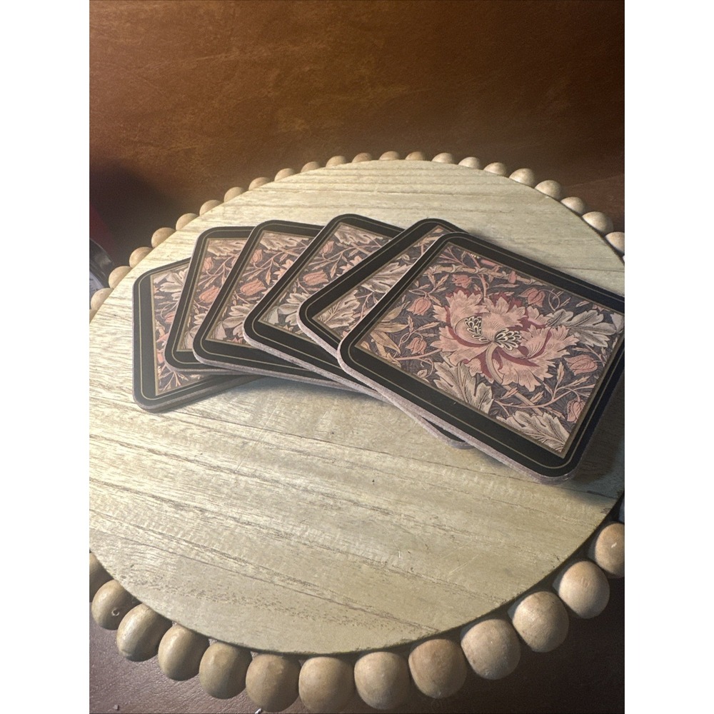 Pimpernel William Morris Honeysuckle Set of (6)Traditional Cork Back coasters